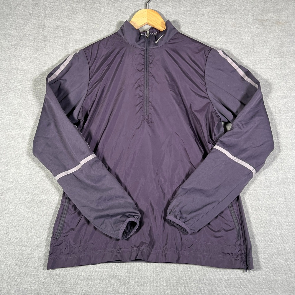 Nike Golf 1/4 Zip Windbreaker Pullover Jacket Womens Medium Purple Polyester